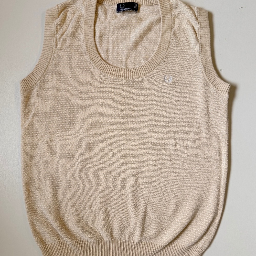 Fred Perry knitted tank vest women large